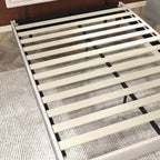 Platform Bed Frame with Wooden Slats Support, Upholstered Bed with Headboard, No Box Spring Needed
