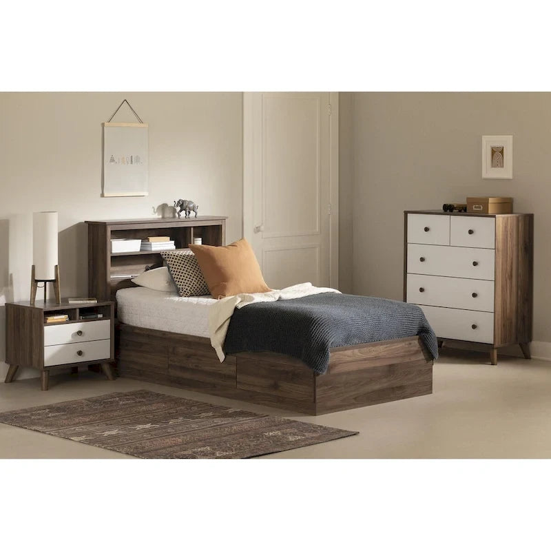 South Shore Yodi Bed and Headboard Set