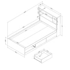 South Shore Yodi Bed and Headboard Set