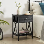 Javlergo 3-Piece Bedroom Sets with Metal Platform Bed Frame and Nightstand Set of 2