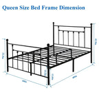 Javlergo 3-Piece Bedroom Sets with Metal Platform Bed Frame and Nightstand Set of 2