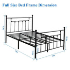 Javlergo 3-Piece Bedroom Sets with Metal Platform Bed Frame and Nightstand Set of 2