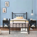 Javlergo 3-Piece Bedroom Sets with Metal Platform Bed Frame and Nightstand Set of 2