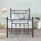 Javlergo 3-Piece Bedroom Sets with Metal Platform Bed Frame and Nightstand Set of 2