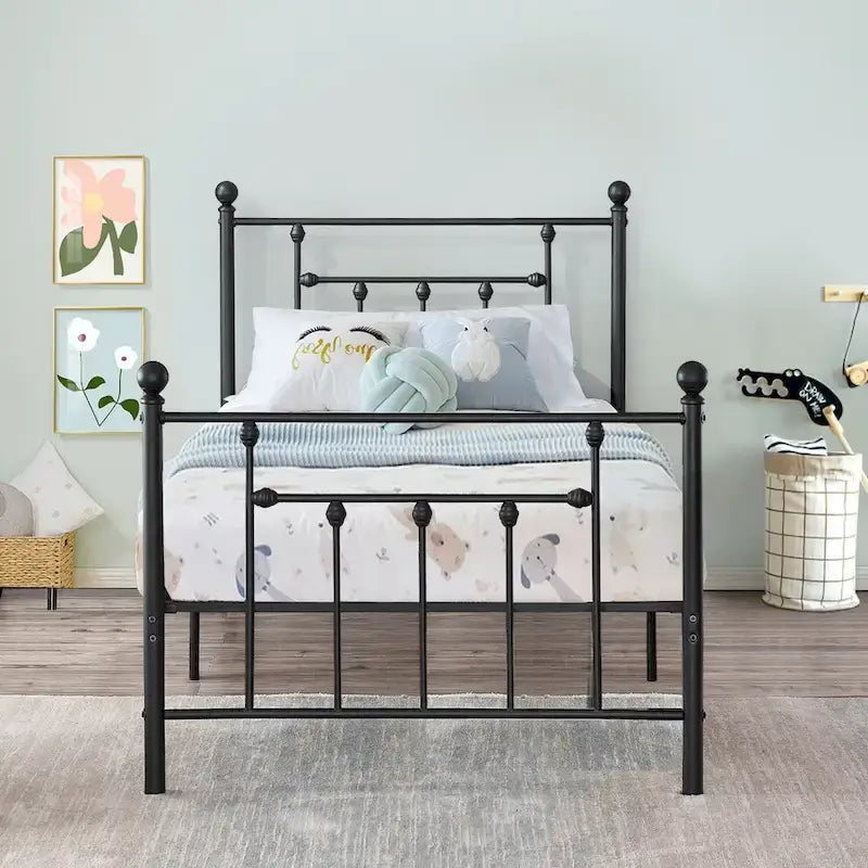 Javlergo 3-Piece Bedroom Sets with Metal Platform Bed Frame and Nightstand Set of 2