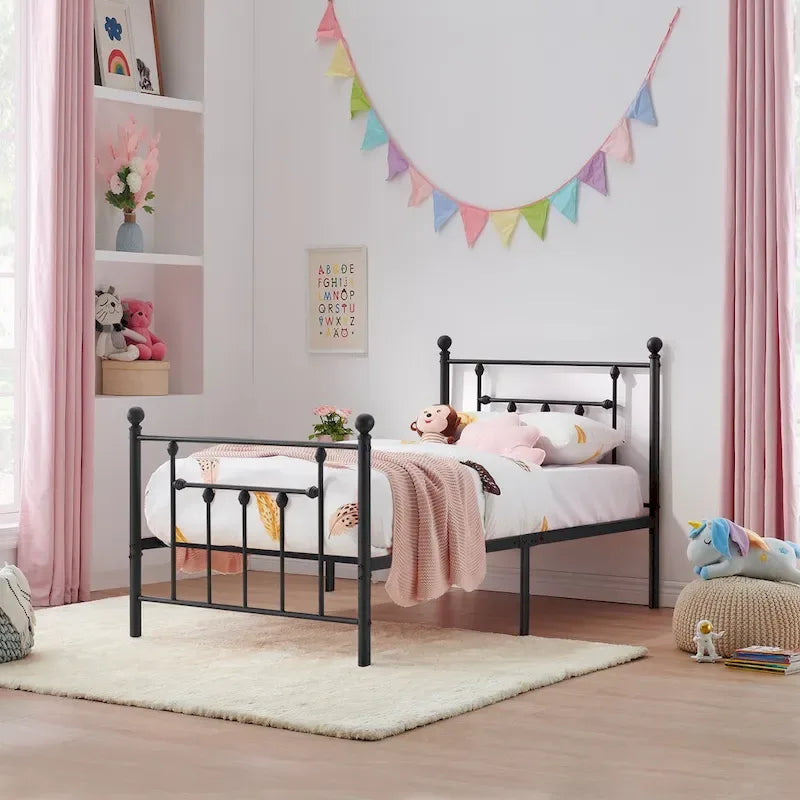 Javlergo 3-Piece Bedroom Sets with Metal Platform Bed Frame and Nightstand Set of 2