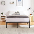 Javlergo 14 Inch Metal Platform Bed Frame, Heavy Duty Steel Slat/No Box Spring Needed