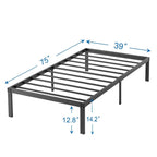 Javlergo 14 Inch Metal Platform Bed Frame, Heavy Duty Steel Slat/No Box Spring Needed