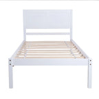 Wood Platform Bed with Headboard