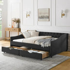 Daybed with Drawers Upholstered Tufted Sofa Bed