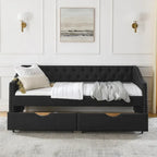 Daybed with Drawers Upholstered Tufted Sofa Bed