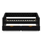 Daybed with Drawers Upholstered Tufted Sofa Bed