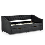 Daybed with Drawers Upholstered Tufted Sofa Bed