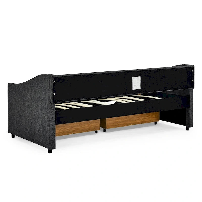 Daybed with Drawers Upholstered Tufted Sofa Bed