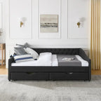 Daybed with Drawers Upholstered Tufted Sofa Bed