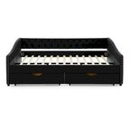 Daybed with Drawers Upholstered Tufted Sofa Bed