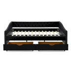 Daybed with Drawers Upholstered Tufted Sofa Bed