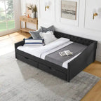 Daybed with Drawers Upholstered Tufted Sofa Bed
