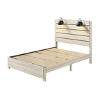 Edyth 3 Piece White LED Panel Bedroom Set