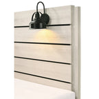 Edyth 3 Piece White LED Panel Bedroom Set