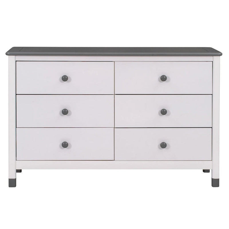 3-Pieces Bedroom Sets Twin Size House Bed with Storage Headboard, Wooden Nightstand and Storage Dresser,Gray