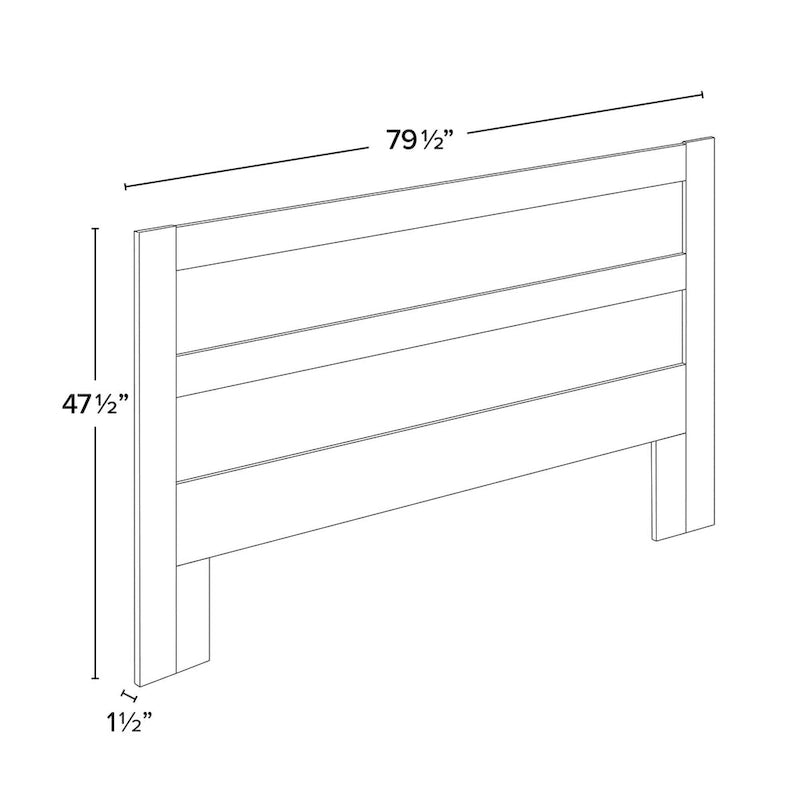 Prepac Rustic Ridge Farmhouse Headboard, Bedroom Furniture
