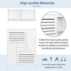 Multi-Functional Shoe Cabinet with Wall Cabinet,2 Flip Drawers with Ventilation door