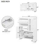 Multi-Functional Shoe Cabinet with Wall Cabinet,2 Flip Drawers with Ventilation door
