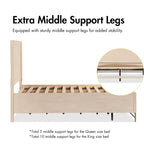 Furniture of America Drayden Transitional Oak Solid Wood 2-Piece Bed and Nightstand Bedroom Set