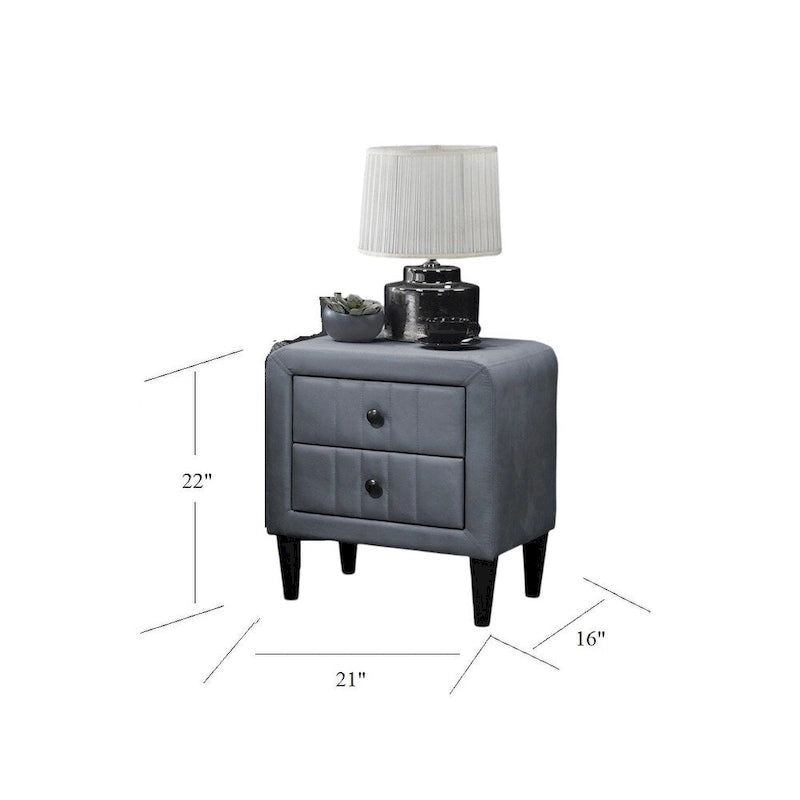 Velvet Gorgeous 1pc Nightstand for Bedroom Furniture