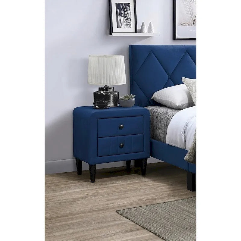 Velvet Gorgeous 1pc Nightstand for Bedroom Furniture