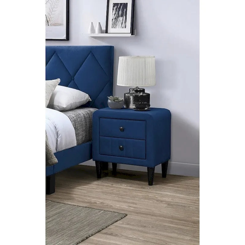 Velvet Gorgeous 1pc Nightstand for Bedroom Furniture