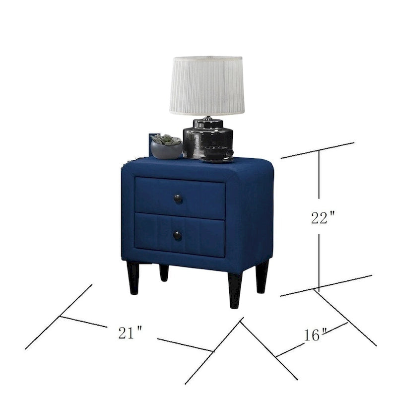 Velvet Gorgeous 1pc Nightstand for Bedroom Furniture