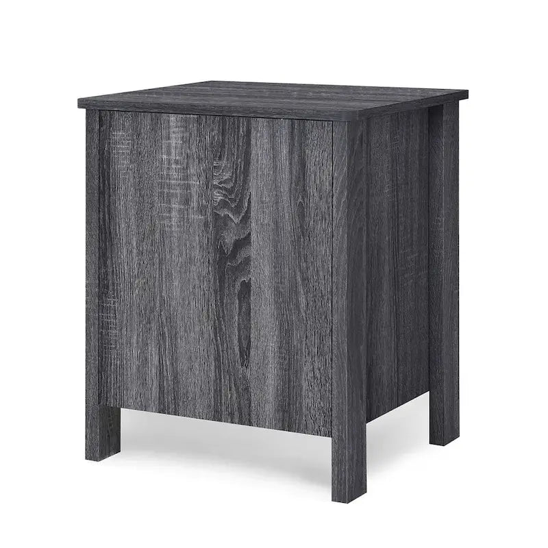 Modern Nightstand with 2 Drawers and Metal Handles by Christopher Knight Home