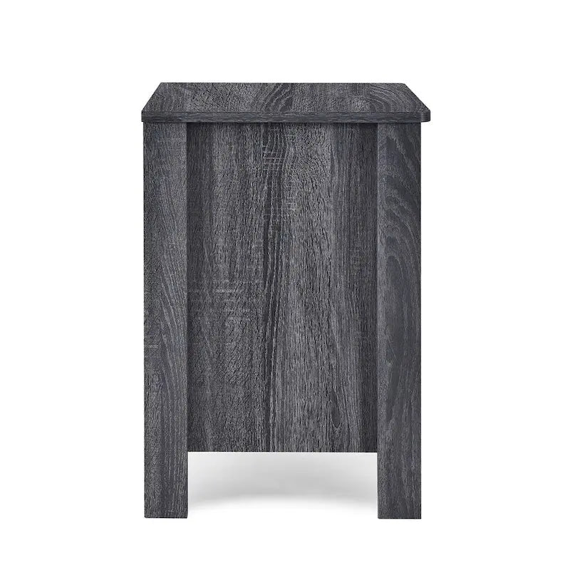 Modern Nightstand with 2 Drawers and Metal Handles by Christopher Knight Home