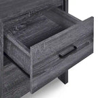 Modern Nightstand with 2 Drawers and Metal Handles by Christopher Knight Home