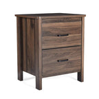 Modern Nightstand with 2 Drawers and Metal Handles by Christopher Knight Home