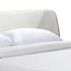 Furniture of America Beau Midcentury 6-Piece Boucle Wingback Queen Low Profile Bedroom Set