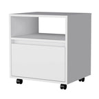 Contemporary Nightstand with Spacious Drawer and Open Top Shelf