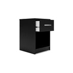 Signature Design by Ashley Finch Black Platform Bed with 2 Nightstands