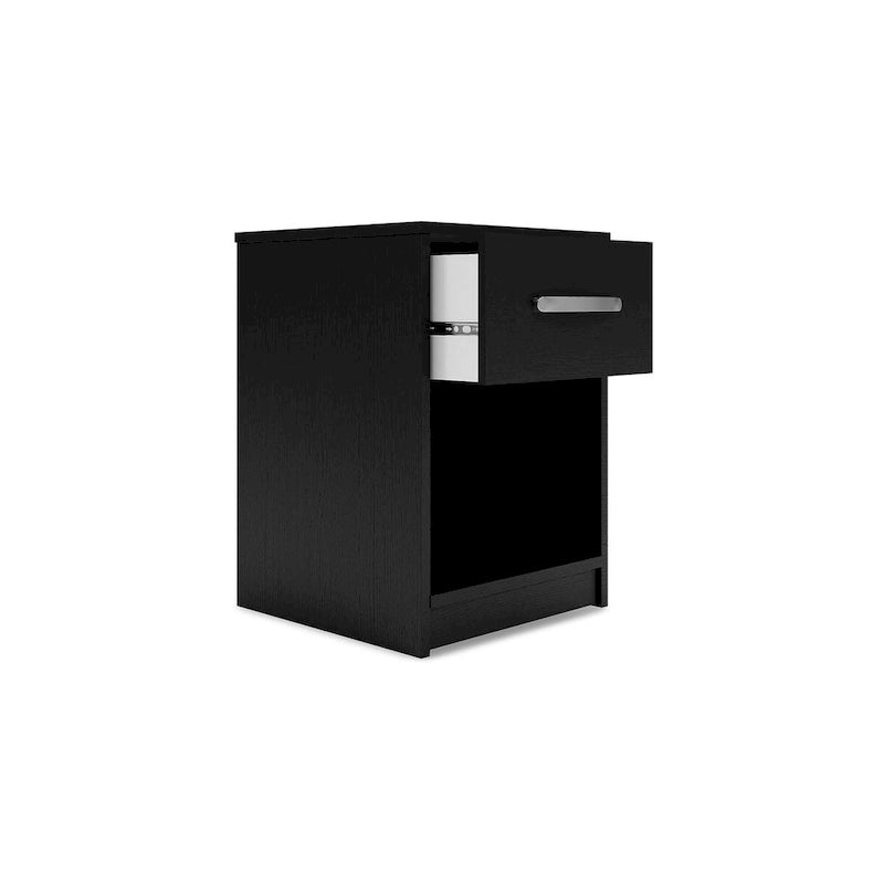 Signature Design by Ashley Finch Black Platform Bed with 2 Nightstands