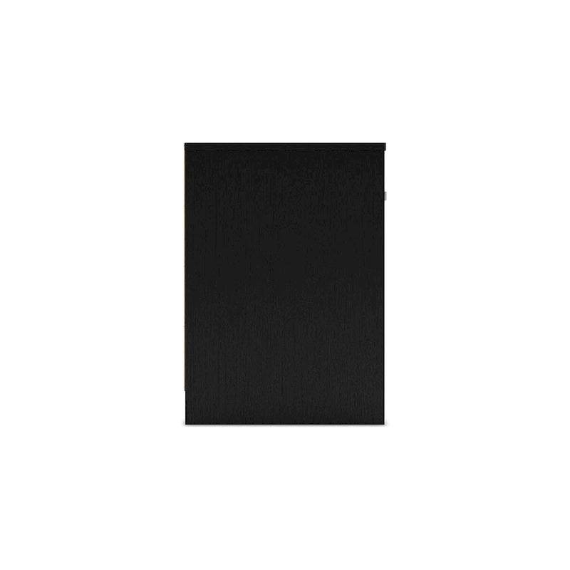 Signature Design by Ashley Finch Black Platform Bed with 2 Nightstands