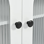 Kitchen Island With Extended Table and LED Lights