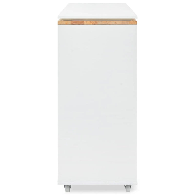 Kitchen Island With Extended Table and LED Lights