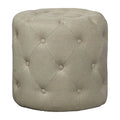 Fleetwood Tufted Linen Foot Stool