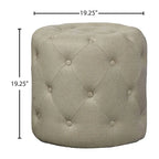 Fleetwood Tufted Linen Foot Stool