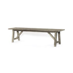 Traditional farmhouse Bench Seat Natural Look finish in Rowan Gray - 72 X 16 X 18