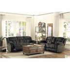 Elena Chocolate Fabric Living Room Set