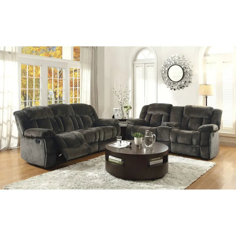 Elena Chocolate Fabric Living Room Set