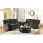 Elena Chocolate Fabric Living Room Set